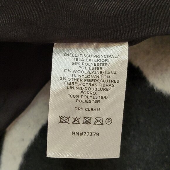 ANN TAYLOR Wool Blend Giraffe Print Mac Coat - Picture 14 of 14